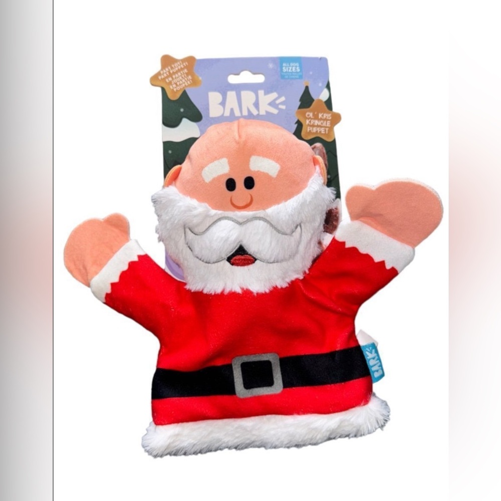 Bark X Rudolph The Red Nosed Reindeer Ol' Kris Kringle Puppet Dog Toy
